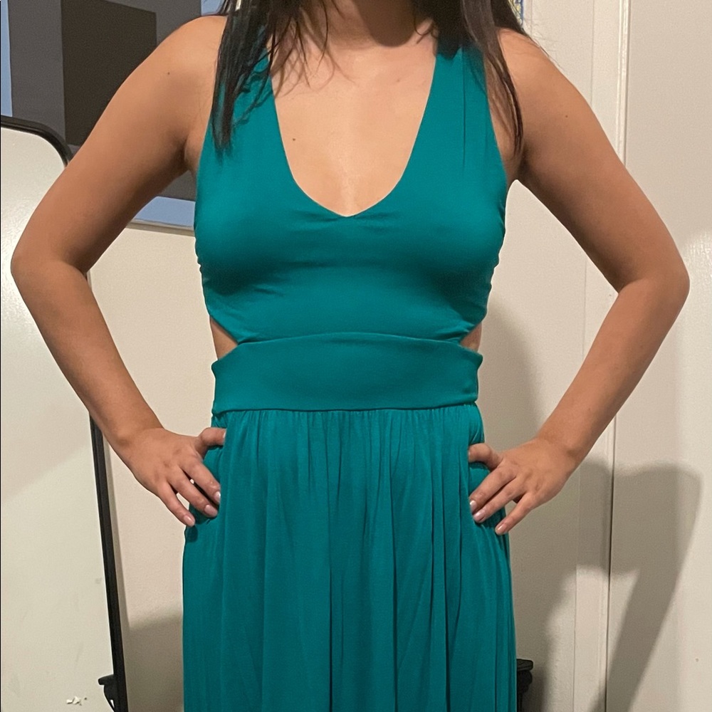 Teal long dress - Picture 1 of 2